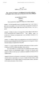 book Ley 88 de 22 de noviembre de 2010 que reconoce las lenguas y los alfabetos de los pueblos indígenas de Panamá