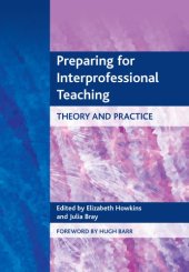 book Preparing for interprofessional teaching: theory and practice