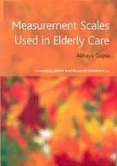 book Measurement scales used in elderly care