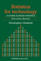 book Statistics for Technology: A Course in Applied Statistics, Third Edition