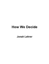 book How We Decide