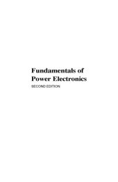 book Fundamentals of Power Electronics