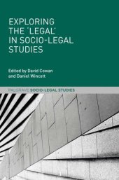 book Exploring the 'Legal' in Socio-Legal Studies