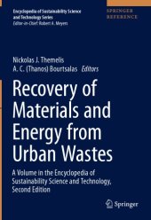 book Recovery of Materials and Energy from Urban Wastes