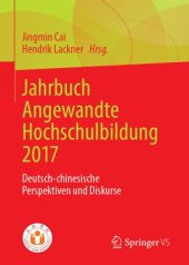 book Jahrbuch Angewandte Hochschulbildung 2017: Deutsch-chinesische Perspektiven und Diskurse