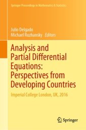 book Analysis and Partial Differential Equations: Perspectives from Developing Countries: Imperial College London, UK, 2016