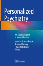 book Personalized Psychiatry: Big Data Analytics in Mental Health