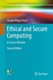 book Ethical and Secure Computing: A Concise Module