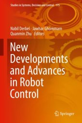 book New Developments and Advances in Robot Control