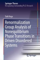 book Renormalization Group Analysis of Nonequilibrium Phase Transitions in Driven Disordered Systems