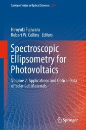 book Spectroscopic Ellipsometry for Photovoltaics: Volume 2: Applications and Optical Data of Solar Cell Materials