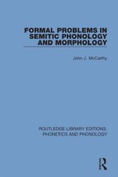 book Formal Problems in Semitic Phonology and Morphology