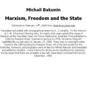 book Marxism, Freedom and the State