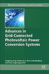 book Advances in grid-connected photovoltaic power conversion systems