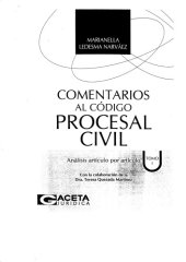 book Comentarios al Código Procesal Civil. Análisis artículo por artículo. Tomo I