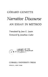 book Narrative discourse: An essay in method