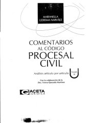 book Comentarios al Código Procesal Civil. Análisis artículo por artículo. Tomo III