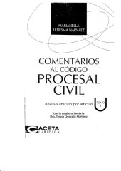 book Comentarios al Código Procesal Civil. Análisis artículo por artículo. Tomo II