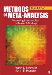 book Methods of Meta-Analysis: Correcting Error and Bias in Research Findings