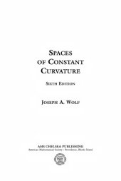 book Spaces of Constant Curvature