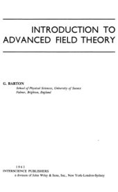 book Introduction to advanced field theory