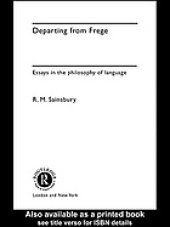 book Departing from Frege: essays in the philosophy of language