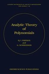 book Analytic theory of polynomials