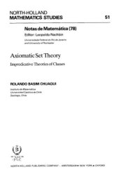 book Axiomatic set theory. Impredicative theories of classes