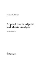 book Applied linear algebra and matrix analysis