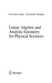 book Linear algebra and analytic geometry for physical sciences