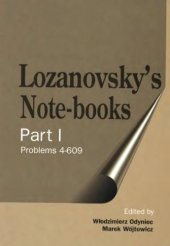 book Lozanovsky's note-books. Pt. 1 Problems 4-609