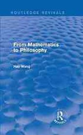 book From mathematics to philosophy