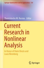 book Current Research in Nonlinear Analysis: In Honor of Haim Brezis and Louis Nirenberg