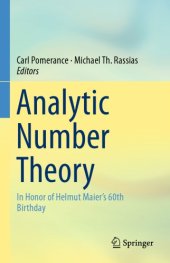 book Analytic Number Theory: In Honor of Helmut Maier’s 60th Birthday