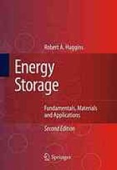 book Energy storage: fundamentals, materials and applications