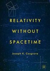 book Relativity without spacetime