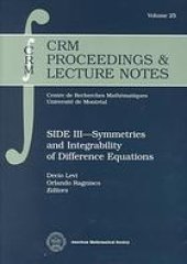 book SIDE III - Symmetries and integrability of difference equations