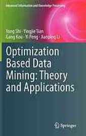 book Optimization based data mining