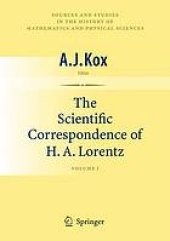 book The scientific correspondence of H.A. Lorentz / 1