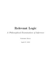 book Relevant logic: A philosophical examination of inference