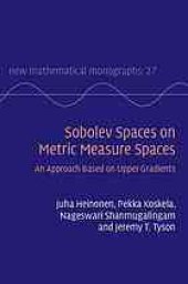 book Sobolev spaces on metric measure spaces