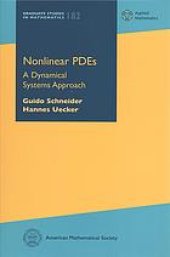 book Nonlinear PDEs: a dynamical systems approach