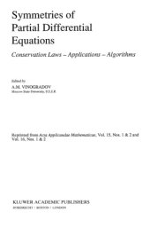 book Symmetries of partial differential equations: conservation laws, applications, algorithms