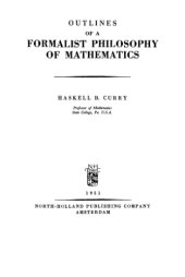 book Outlines of a formalist philosophy of mathematics