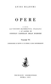 book Opere. Vol.6. Congruenze di rette e di sfere e loro deformazioni