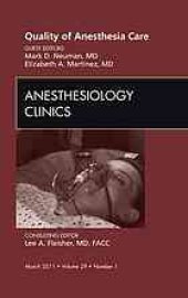 book Quality of anesthesia care