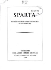 book SPARTA - DER LEBENSKAMPF EINER NORDISCHEN HERRENSCHICHT