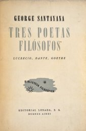 book Tres poetas filósofos. Lucrecio, Dante, Goethe