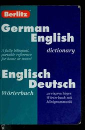 book German-English, English-German Dictionary