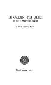 book Le origini dei Greci: Dori e mondo egeo